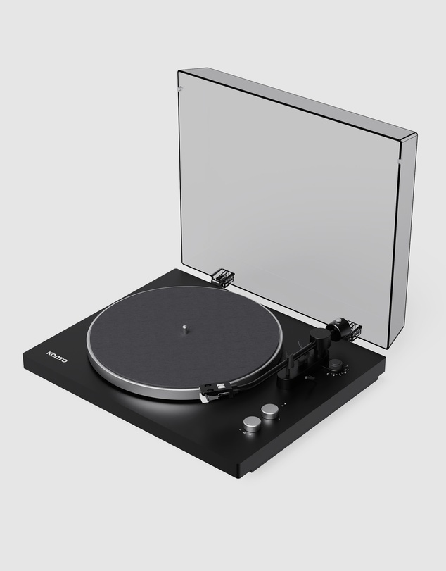 iWorld - Kanto OBI3 (2nd Gen) Turntable with Bluetooth 5.3, Preamp, and Pitch Control - Matte Black