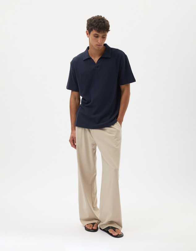 AERE - Boxy Fit Textured Polo