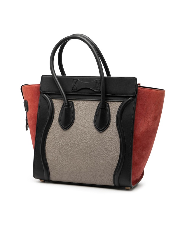 Pre-Loved by Azura Reborn - Pre-Loved Micro Tricolor Leather Luggage Tote