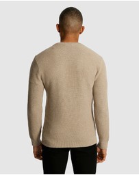 yd. - Jayce Crew Neck Textured Knit Jumper