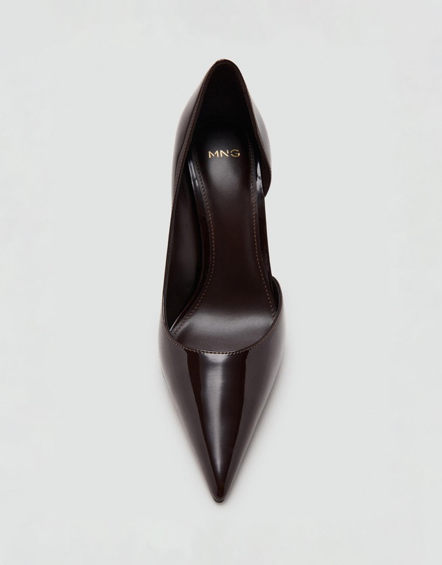 M.N.G - Asymmetrical Patent Leather Court Shoes