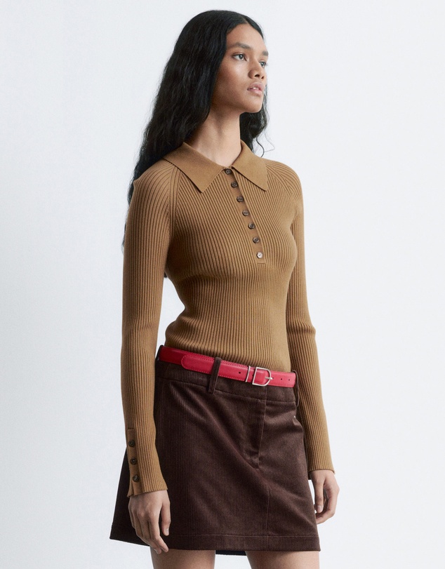 & Other Stories - Rib-Knit Polo Shirt
