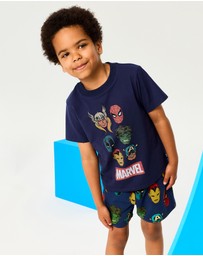 Rock Your Kid - Avengers Marvel Short Pyjama Set - ICONIC EXCLUSIVE - Kids