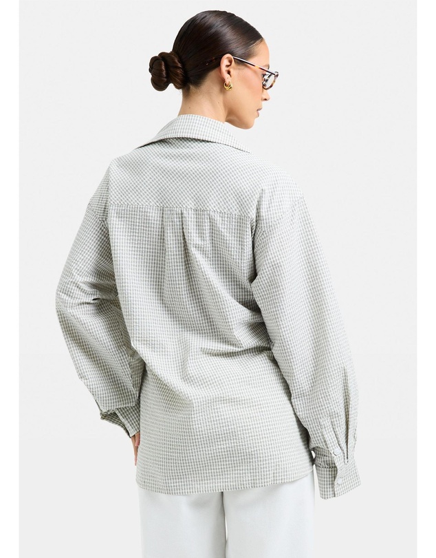 Alice In The Eve - Lauren Plaid Boyfriend Wrap Long Sleeve Shirt