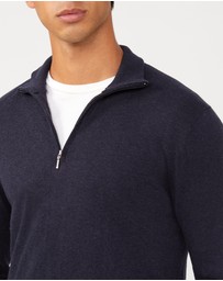 Van Heusen - Cotton Quarter Zip Knit Sweater