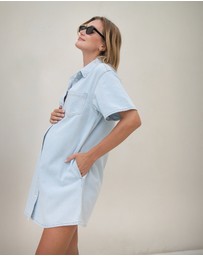 Soon Maternity - Luna Denim Shirt Dress