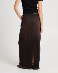 Insight - Panelled Denim Maxi Skirt