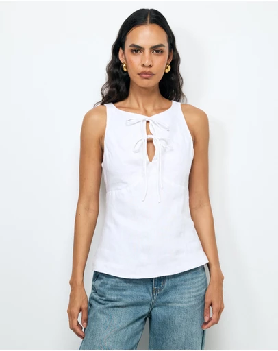 AERE - Arden Tie Front Top