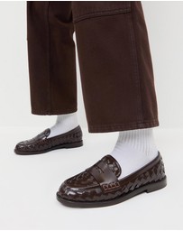 Loeffler Randall - Rachel Woven Leather Loafers
