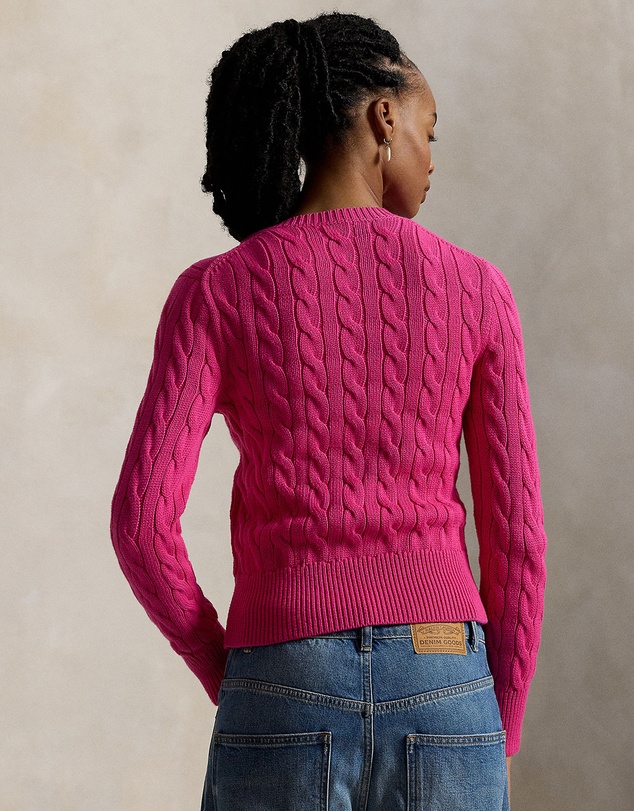 Polo Ralph Lauren - Cable-Knit Cotton Crewneck Cardigan - The ICONIC Exclusive