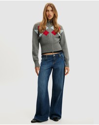 Cotton On - Lotus Cinched Zip Knit