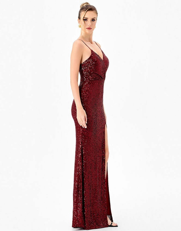 Bariano - Drew High Split Gown