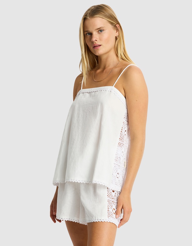 Sea Level Australia - Shore Linen Panelled Shift Cami Top