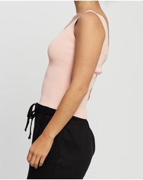 White By FTL - Becca Crepe Knit Top