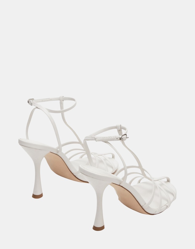 Steve Madden - Tildah White Leather Heels