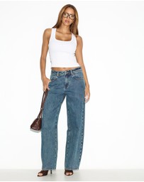 Dazie - Tokyo Mid Rise Relaxed Leg Jeans
