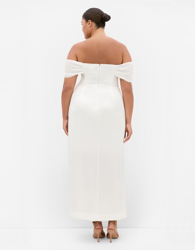 City Chic - Plus Size Forbidden Love Maxi Dress - ivory