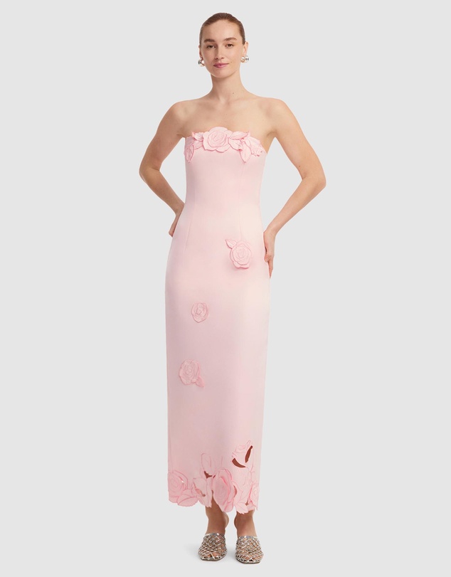 LEO LIN - Rayna Applique Bustier Maxi Dress