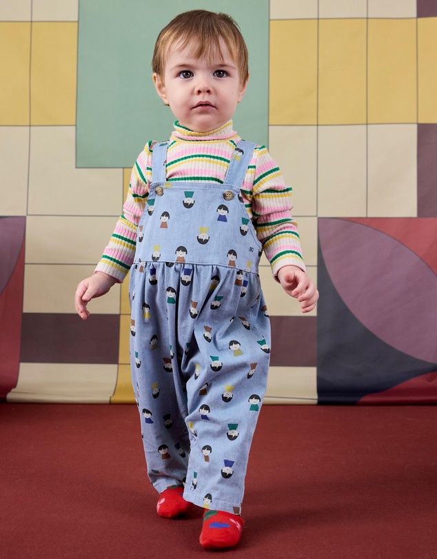 Bobo Choses - Game Pawns All Over Light Denim Overalls - Babies