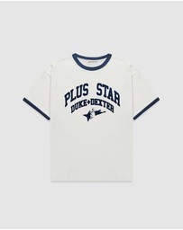 Duke + Dexter - Plus Vintage White + Navy Ringer T-Shirt
