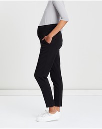 Angel Maternity - Maternity Soft Ponti Relax Fit Full Length Pants