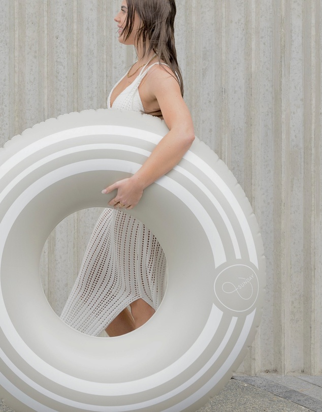 &Sunday - Sporty Oversized Inflatable Pool Tube- Clay