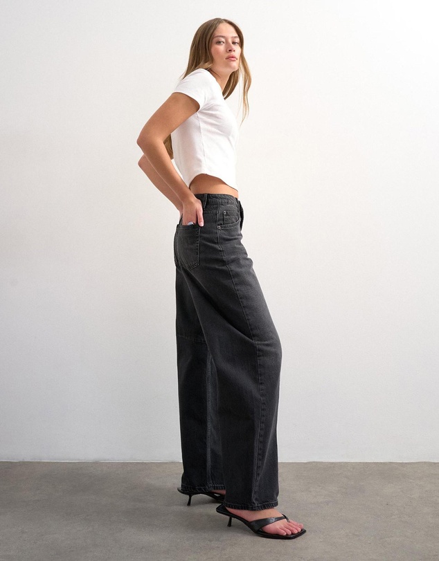 TOPSHOP - Barrel High Rise Denim Jeans