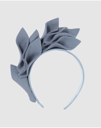 Max Alexander - Felt Blue Winter Racing Fascinator