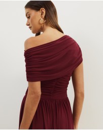 Atmos&Here - Winnie Off Shoulder Mesh Maxi Dress