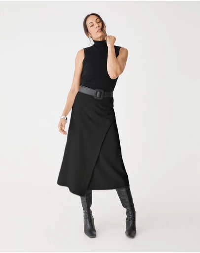 Forcast - Jennifer ALine Faux Wrap Skirt