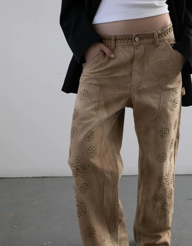 Found - Canvas Studded Work Pants