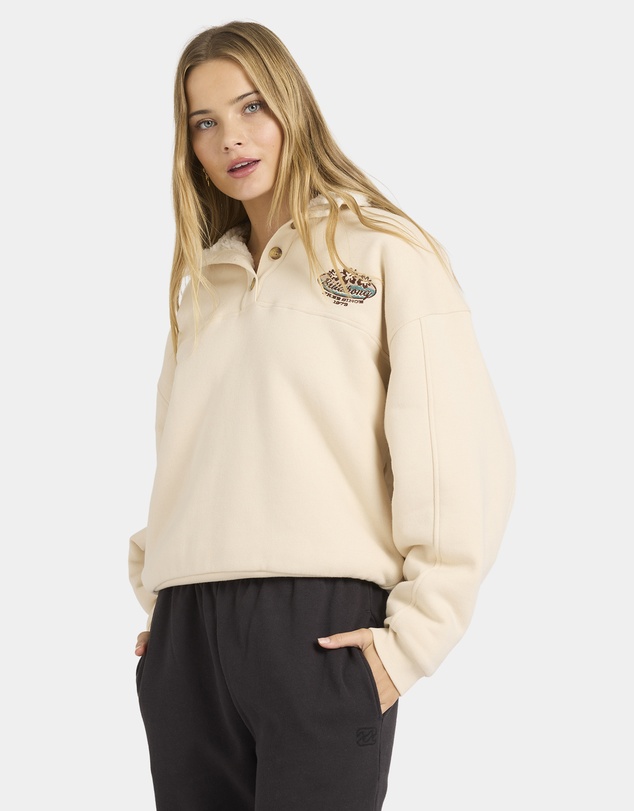 Billabong - Womens Classic Vibes Button Down Fleece Jumper