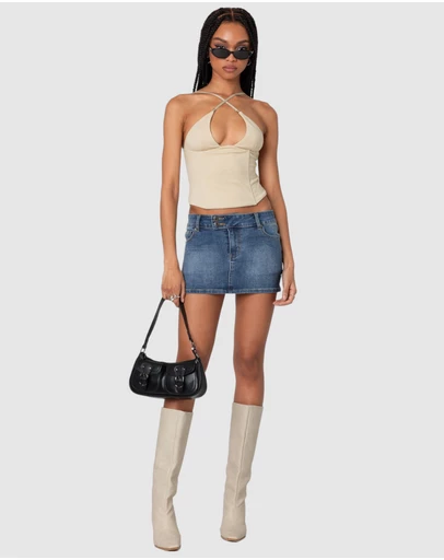 EDIKTED - Lou Crossover Beaded Corset