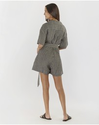 Amelius - Set Sail Linen Stripe Playsuit