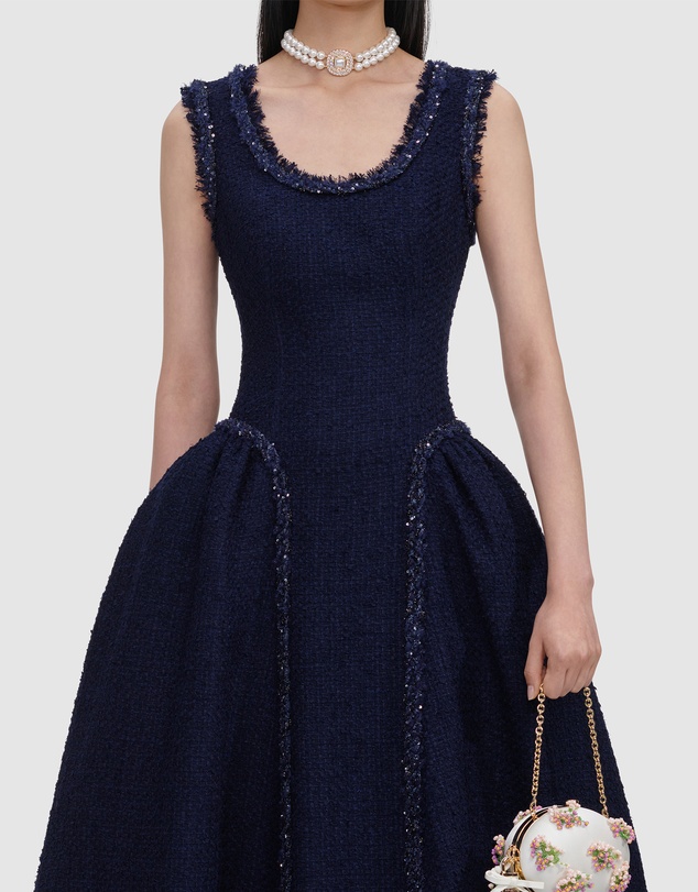 Self Portrait - Boucle Midi Dress