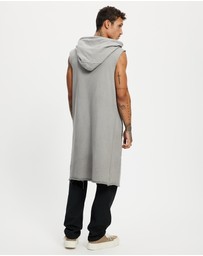 Surrounded By Ghosts - Mercury French Terry Hooded Sleeveless Cardigan