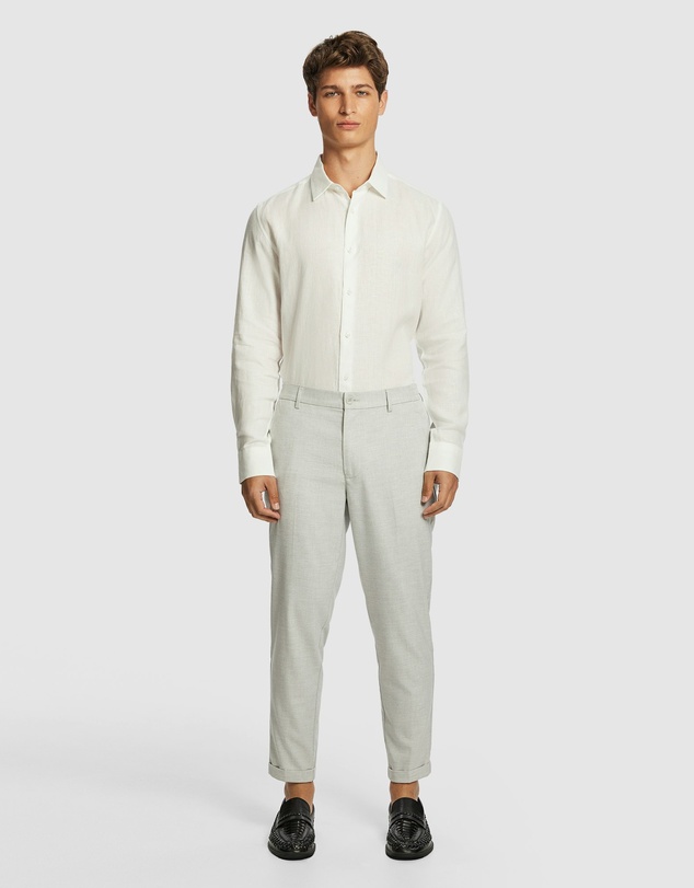 yd. - Malta Smart Slim Linen Shirt