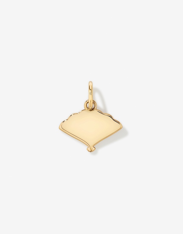 Michael Hill - Red Enamel Fan Pendant in 18kt Vermeil