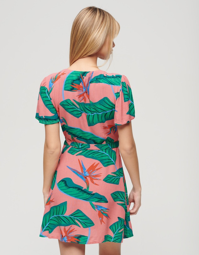 Superdry - Printed Mini Wrap Dress