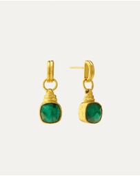 Ottoman Hands - Eleanor Emerald Drop Stud Earrings