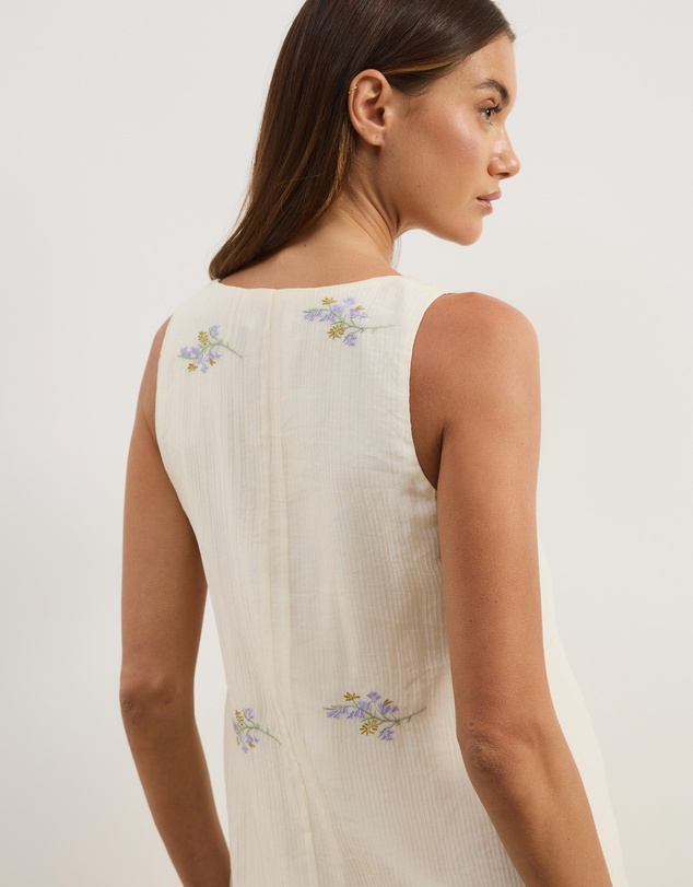 Atmos&Here - Embroidered Sheer Maxi Dress