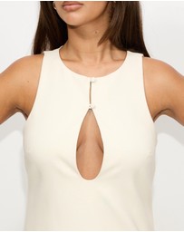 Dazie - Daybreak Keyhole Mini Dress