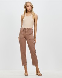DRICOPER DENIM - Stella Stretch High Waisted Taupe Trouser
