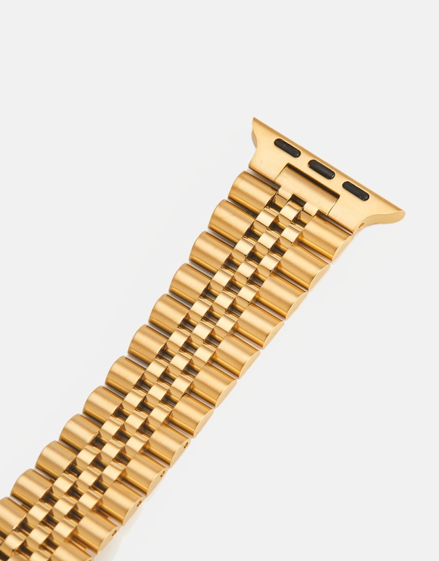 Friendie - Stainless Steel Link Bracelet Band - The Perth - Apple Watch Compatible