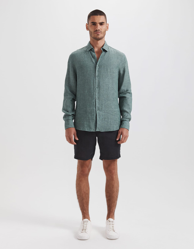 SABA - Anderson Long Sleeve Classic Linen Shirt
