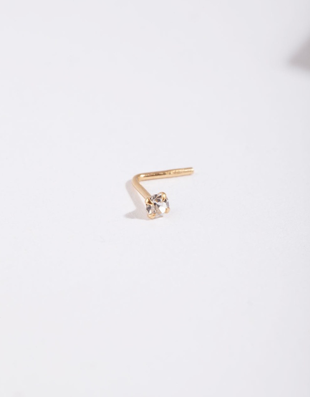 Lovisa - Gold Plated Sterling Silver Fine Diamante Nose Stud