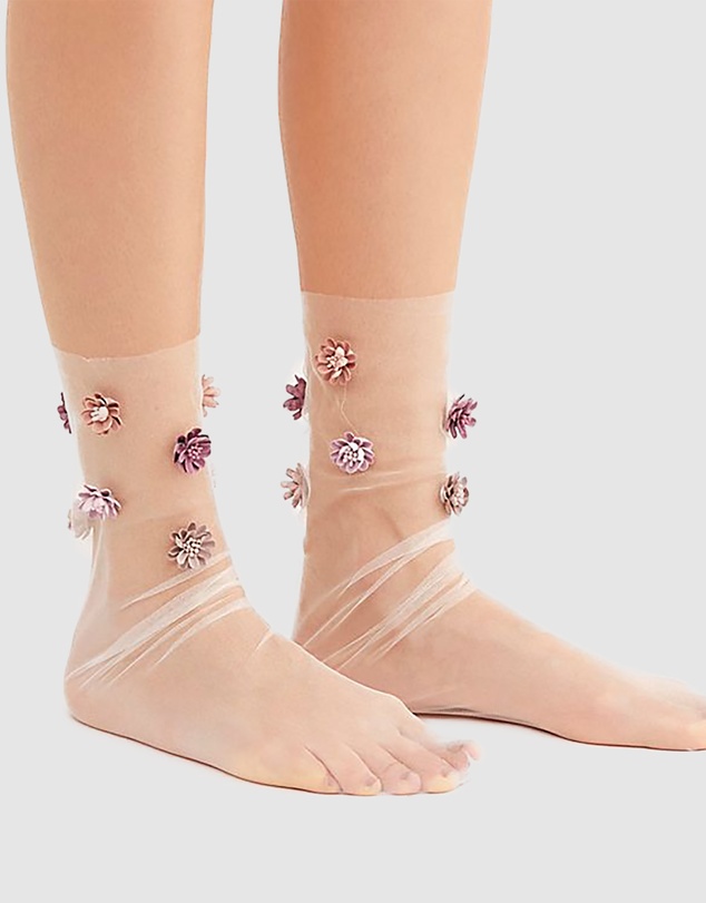 High Heel Jungle - Never Settle Petal Tulle Sock