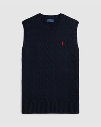 Polo Ralph Lauren - Cable-Knit Cotton Sweater Vest