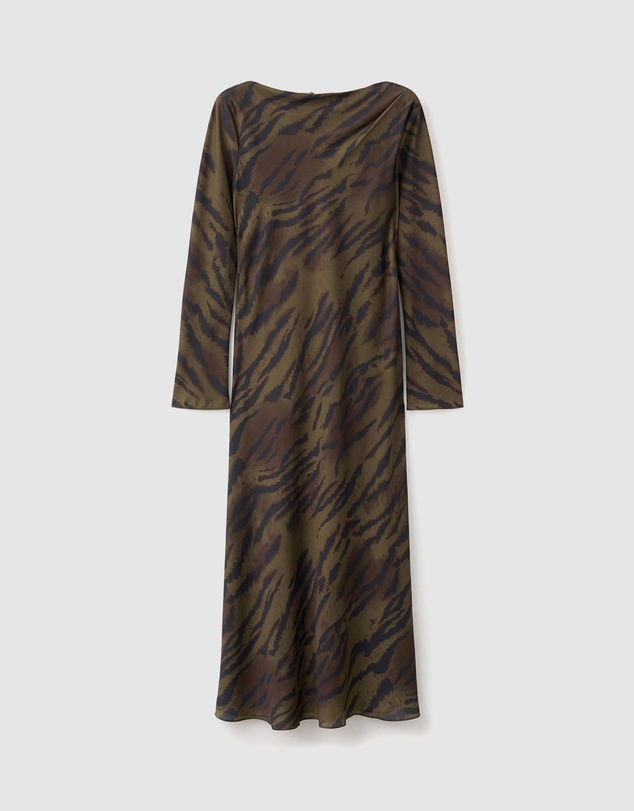 M.N.G - Satin Animal-Print Dress