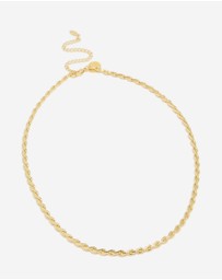 Lovisa - Waterproof Gold Plated Stainless Steel Teardrop Chain Link Necklace